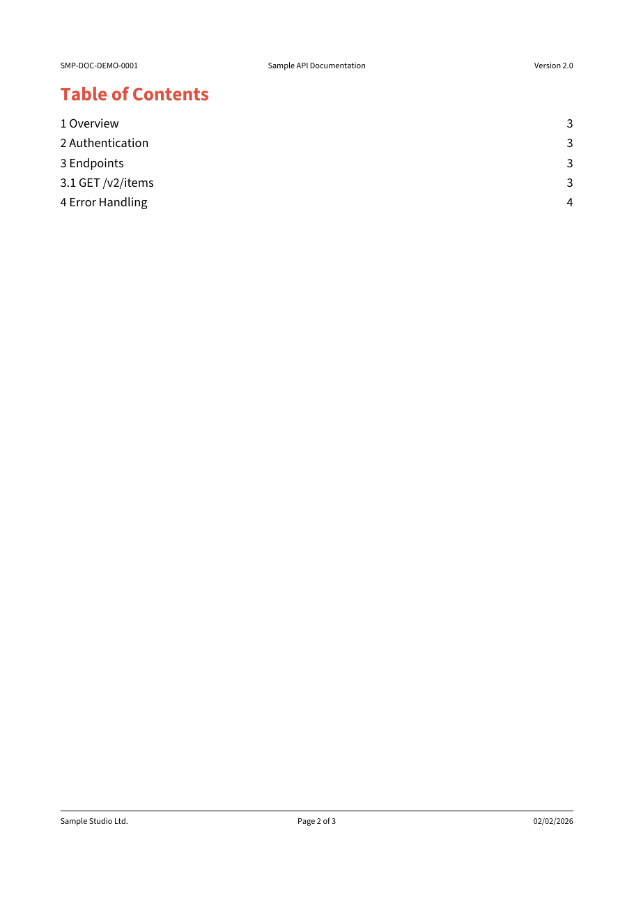 Page 2 of 3 of the rendered PDF